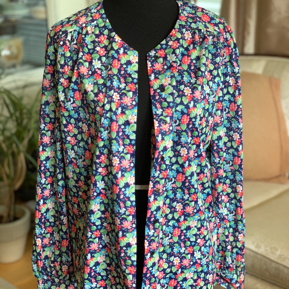 Vintage floral bed jacket cardigan